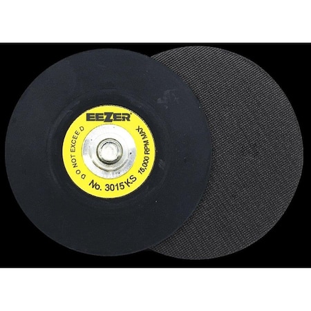 Eezer Products 3in Hook and Loop, Heavy Duty Backup Pad, Soft Edge, 5/16x24 Male Thread 3015KS